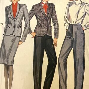 Butterick 4564 Pattern Jacket Skirt Pant Miss 14 Vintage Long Versatile Office
